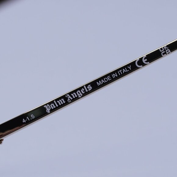 Palm Angels PERI10H CRYSTAL 7644 Sunglasses Gold Oval Frame, Blue Lenses - Picture 7 of 10